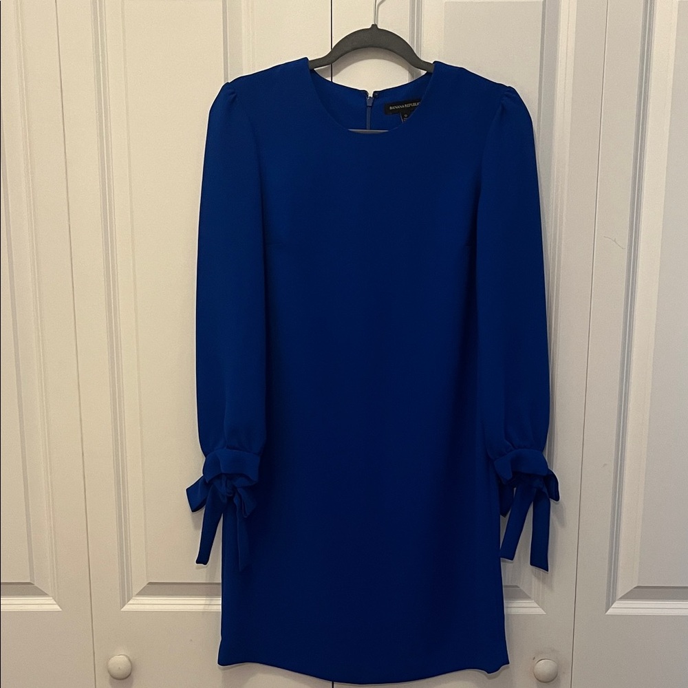 Banana Republic Royal Blue Long Sleeve Dress